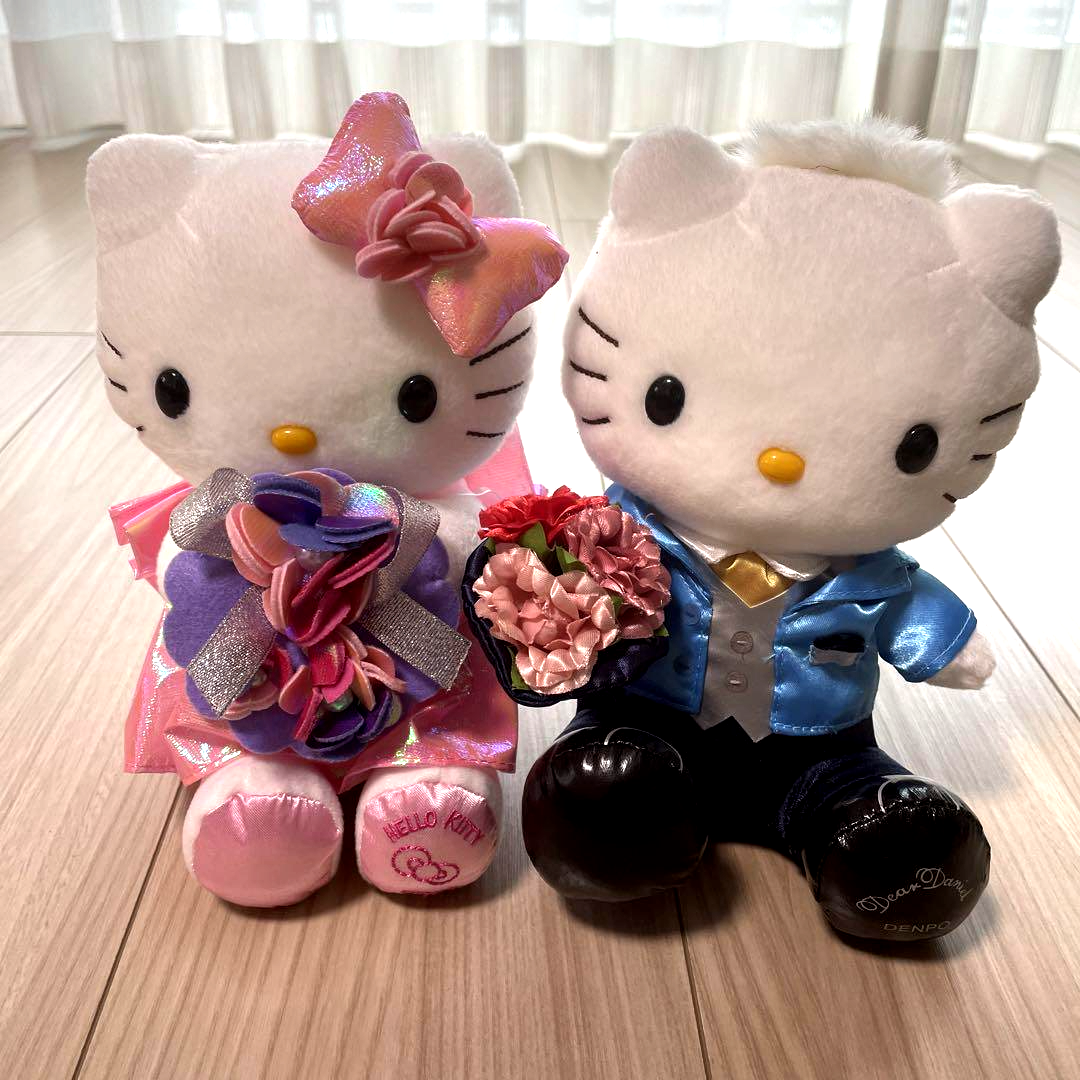 Sanrio Hello Kitty Daniel Wedding Doll Plush Toy Set Flower Dress