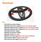 Matte Black Toyota Logo OVERLAY emblem for Camry Highlander Rav4 Corolla Yaris