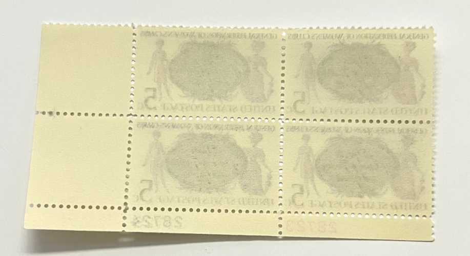 #1316 5c Women's Clubs, Plate Block 28723-724 LR Mint - Image 2 of 2