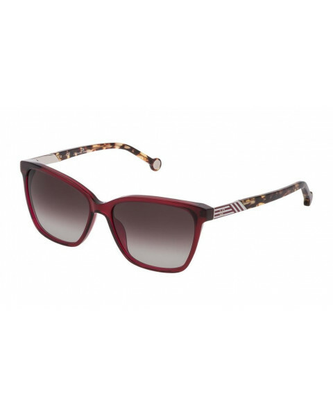 NWT Carolina Herrera Sunglasses SHE 796 0AFD Red Square 57 