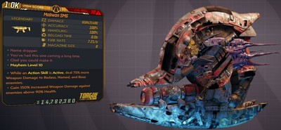 [BORDERLANDS 3 - PC/PS/XB] M10/L72 MALIWAN SMG - 658 MILLION DMG! - MODDED