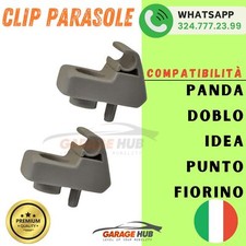 2 supports x Fiat Panda Punto Idea Fiorino Doblo hooks fixing wing sunshade