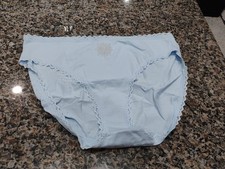 NWT Victoria s Secret Cotton High Leg Brief White Lace Trim Panties size X-Large