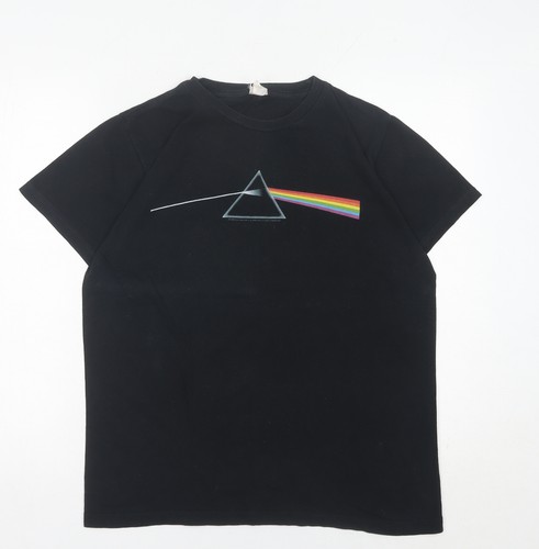 Bay Island Unisex T-Shirt Schwarz Grafik M Rock Retro Baumwolle