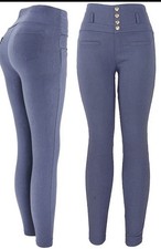 Women's Skinny Pants Cotton Blend Waist Jeggings Stretchy Jeans Leggings READ 