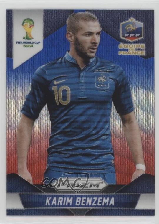 2014 Panini Prizm World Cup Blue & Red Wave Prizm Karim Benzema #82