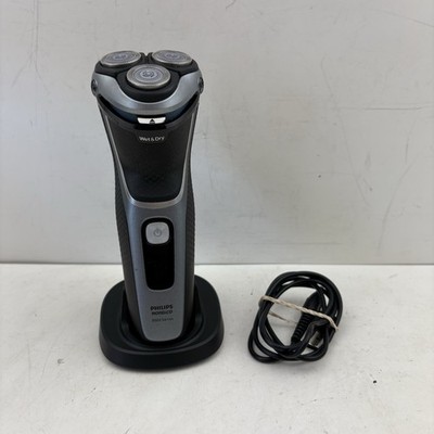 Philips Norelco Shaver 3000 Wet Dry Electric Razor S3341 W/ Trimmer Tested Works