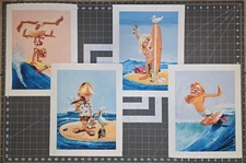 HAWK  Weird-Ohs Silly Surfers  Box Art Posters set 4- 11x14-Not Ed Roth/Rat Fink