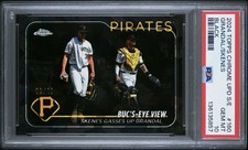 2024 TOPPS CHROME UPD SAPPHIRE PAUL SKENES BLACK /10 W GRANDAL 💎GEM MT💎 PSA 10