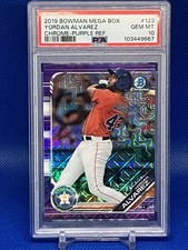 Yordan Alvarez 2019 Bowman Chrome Mega Box Purple Rookie PSA 10 GEM MINT #123