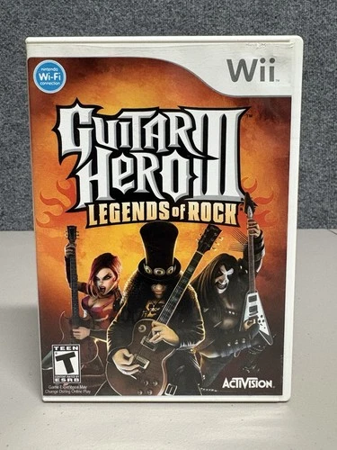 New ListingGuitar Hero III 3 Legends of Rock (Nintendo Wii, 2007) Complete/Tested
