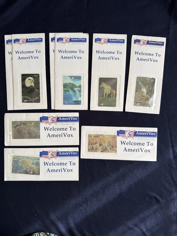 Eagle & Animals AmeriVox Phone Cards Collectors Item New In Sealed Envelope