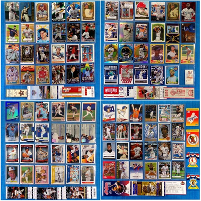 #ad #ad 100 Cards 12 Tickets: MLB Baseball Custom Mixed Star Card Lot Vintage Modern $50.00