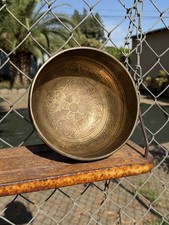 Old Bronze Yoga Meditation Antique Singing Bowl Buddhist Tibetan Vintage Nepal