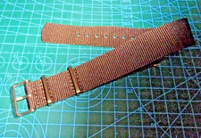 SEIKO SRPD85 LIMITED EDITION BROWN 1 PIECE 22mm FIT NYLON NATO STRAP  L0FP02BG0