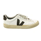 Mens 12 Veja Campo T2 White Leather Gray Suede Lace Up Fashion Shoes Casual