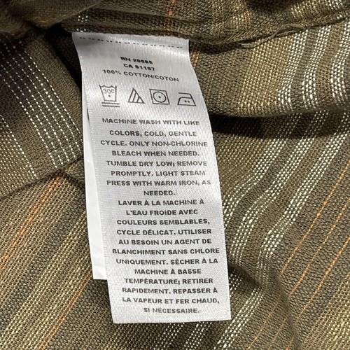 Pendleton Shirt Mens Medium Brown Rust Striped Fitted Pocket Short Sleeve Button - Picture 4 of 8