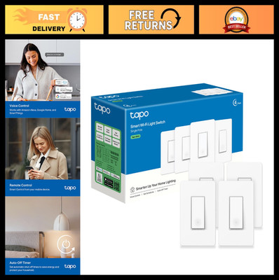 Smart Light Switches, Single Pole, Neutral Wire Required, S500 (4-Pack) - WiFi C