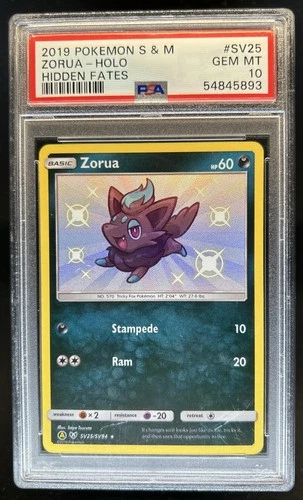 2019 Pokemon SM Hidden Fates Zorua #SV25/SV94 PSA 10 GEM MINT