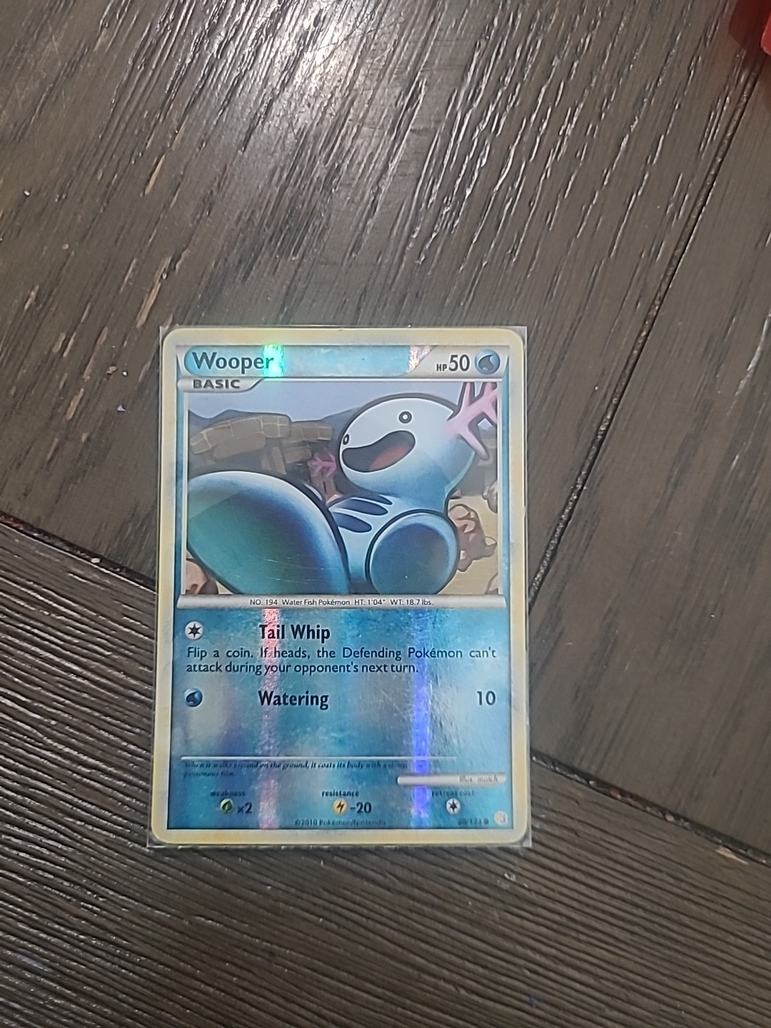 Pokemon Card - Wooper HeartGold SoulSilver 88/123 Reverse Holo LP 🔥