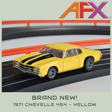 AFX 22050 1971 Chevelle 454 Yellow Mega G Ho slot car AFX22050 MegeG 