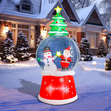 7.68FT Christmas Inflatables Santa Claus Snowman 2025 NEW LED Outdoor Decoration
