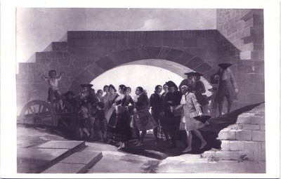 GOYA - La Boda. - Museo del Prado vintage postcard paiting photo postcard rppc
