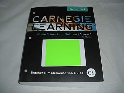 CARNEGIE LEARNING MIDDLE SCHOOL MATH SOLUTION COURSE 1 *Excellent Condition*