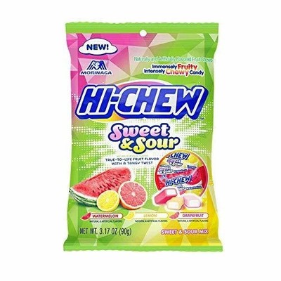 HI-CHEW Sweet & Sour Soft Chewy Taffy Candy 9 Pack Fruit Flavors