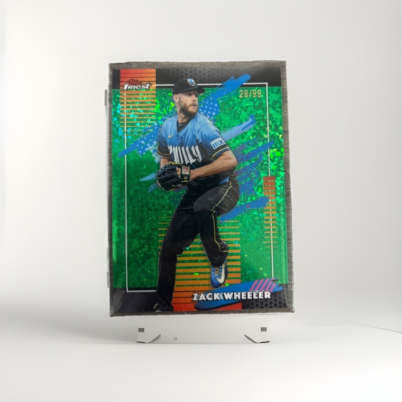 2026 Topps Finest Baseball Zach Wheeler Uncommon Green Mini Diamond 28/99
