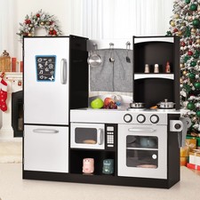Children Wooden Play Kitchen Pretend Role Play Cooking Toy Set