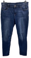 Jordache Womens Y2K Vintage Denim Blue Jeans Skinny Leg Very Stretchy Sz.14