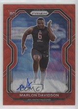 2020 Panini Prizm Rookie Red Wave 142/149 Marlon Davidson #347 Auto 0ak2