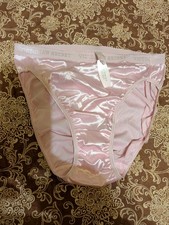 Vintage Victoria's Secret Satin Second Skin Signature Brief Panties Size Large