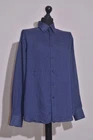 Paul & Shark Yachting Linen Shirt Blue Long Sleeve Italy EU 42 L 16.5