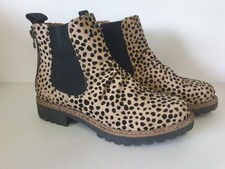 Blowfish Malibu Raffel Chelsea Pixie Leopard Boots Sz 7Au Vegan As New