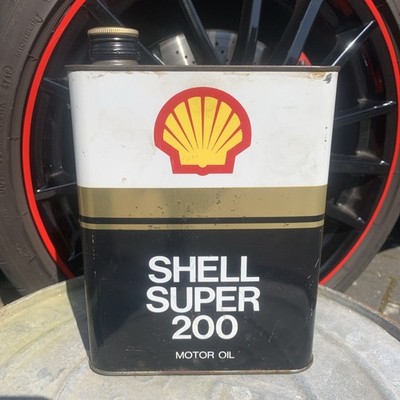 Shell Super 200 Öldose 60er Jahre 2 Liter Deko Vespa Scooter Oldtimer Garage  