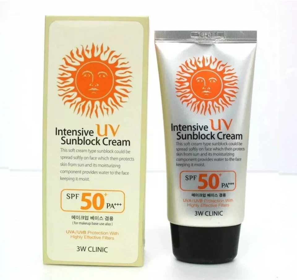 Sun cream- 3W Clinic Intensive UV Sunblock Cream SPF50 PA+++ 70ML