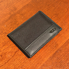 TUMI L-Fold Wallet &ndash; Black Ballistic Nylon & Leather