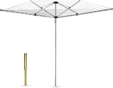 HH Home Hut Heavy Duty Washing Line 4 Arm Outdoor Clothes dryer 50M With