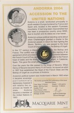 Andorra: 2004 5 Diners 1/25oz 9999 Gold Proof Accession to The United Nations