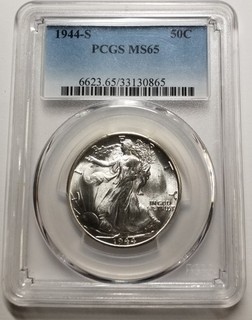 1944 S Walking Liberty Half Dollar.....PCGS MS65