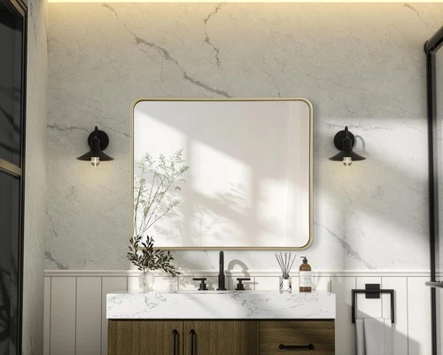 Elegant Lighting MR8A3036 Remy 30"W x 36"H Rectangular Flat - Silver - Picture 12 of 12