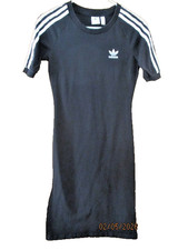 Adidas Originals 3-Stripes Tre-Foil Dress, Women's Small, Black /White , EUC