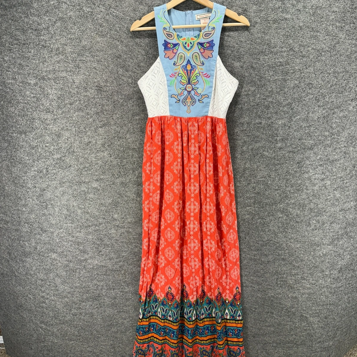 adrianna papell embroidered dress Adrianna Papell Floral Embroidered Flounce Dress main image 0
