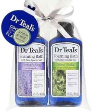  2 Dr. Teal's Foaming Bath W/ Pure Epson Salt. Travel/Gift. 6 OZ.