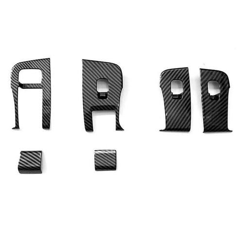 Carbon Fiber Door Window Switch Lift Button Frame Trim For Tesla Model Y 17-21 - Bild 4 von 6