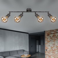 Deckenleuchte Deckenlampe Spotleuchte Wohnzimmerlampe 4 Flammig Antik L 60 Cm