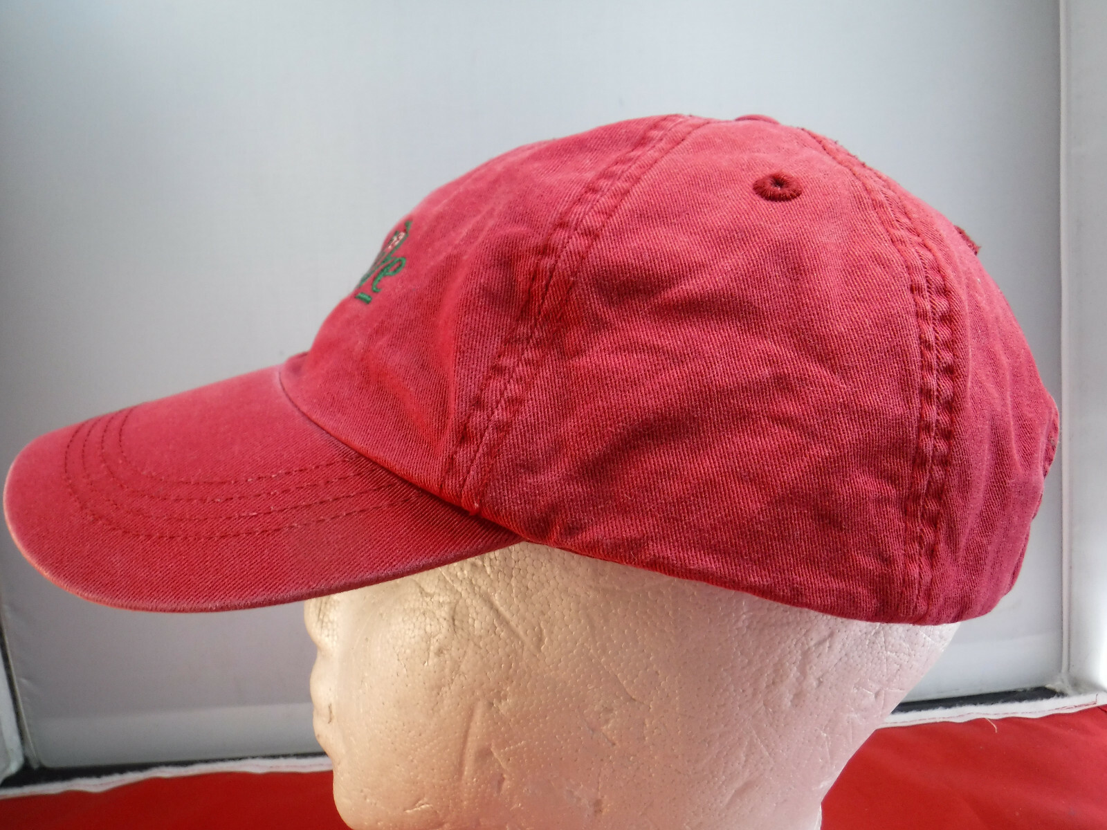 FC8 Greenlife Grocery Red Embroidered Logo Ball Cap Hat