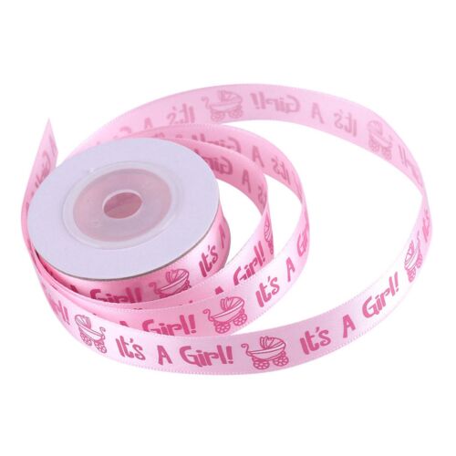 10 Yards Pink Baby Shower Party Polyester Ribbon For Gift Wrapping Cake Deco SKI - Picture 5 of 24
